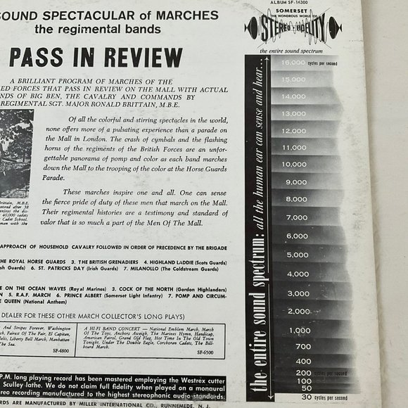 The Regimental Bands: Pass In Review Vintage Vinyl Record - Picture 3 of 11